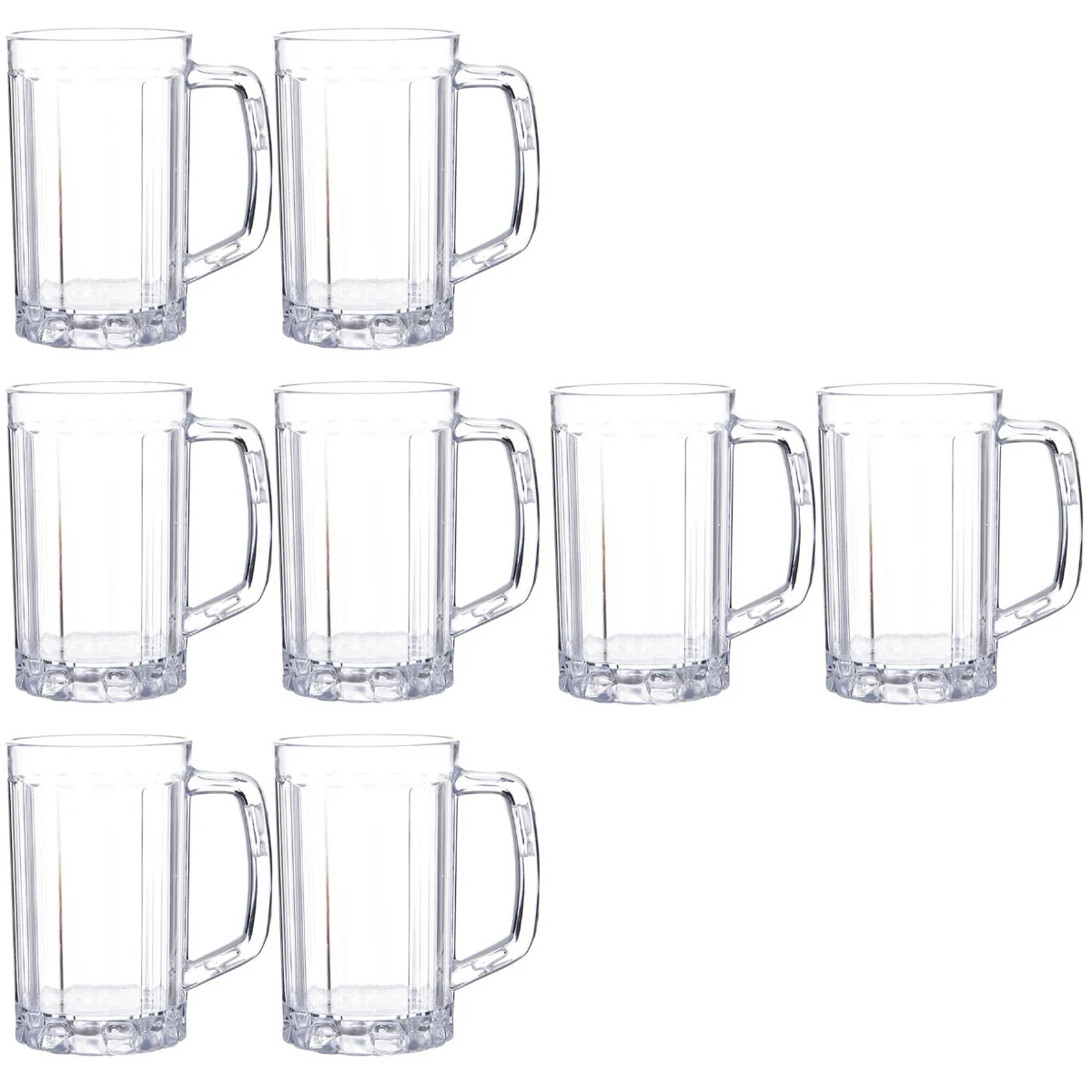 

8 pcs Beer Mug Glass Cocktail Glasses Transparent Beer Mug Party Cups Drinking Cup Small Tea Cup Freezer Beer Mug