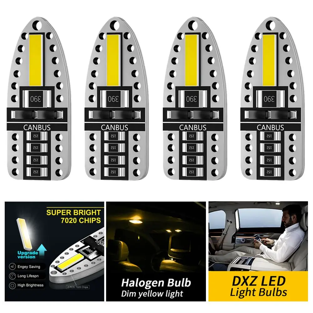 

10PCS Auto Replacement Parts Error Free Parking Side Light 6000K Canbus LED Width light W5W 7020 2SMD Led T10 Car Bulbs