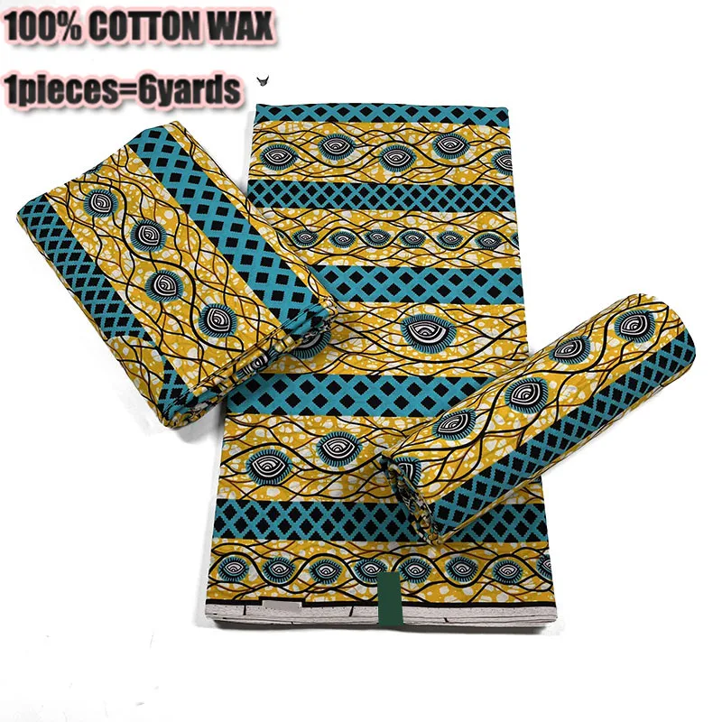 

2022 New Guaranteed 100% cotton Wholesale prices African real wax fabric Veritable Ankara Wax Ghana style