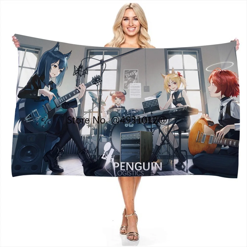 

Быстросохнущие банные полотенца аниме arknight 2023, прямоугольные пляжные полотенца с 3D Цифровым принтом для игры в помещении и на открытом воздухе, 70x см