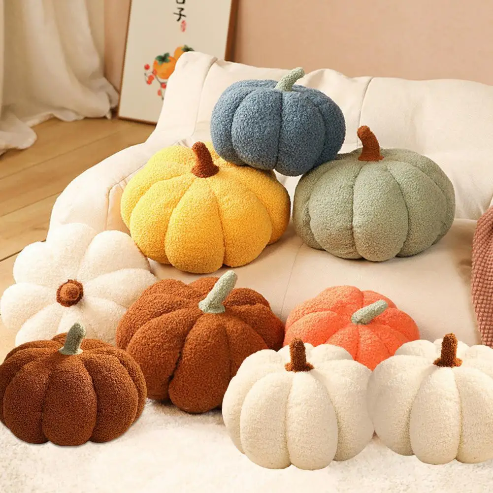 

Halloween Pumpkin Throw Pillow Stuffed Pumpkin Plush Toy Sofa Pillow Ornament Halloween Party Decoration Halloween Throw Pillow