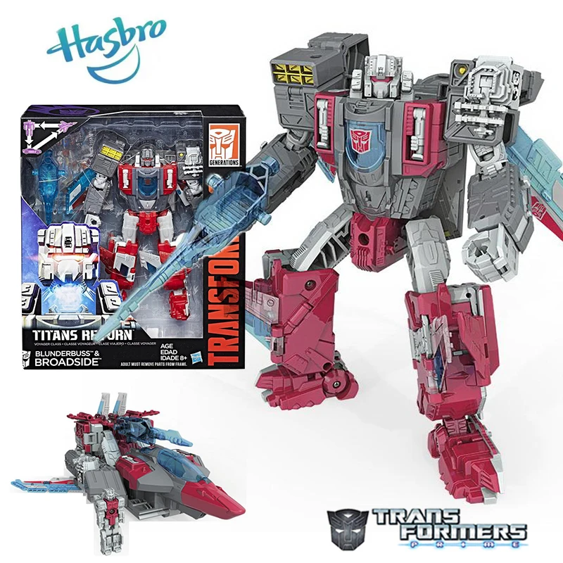 

Original Hasbro Transformers Titans Return BlunderbussBroadside 18Cm Voyager Class Action Figure Toys Gifts for Boys Kids