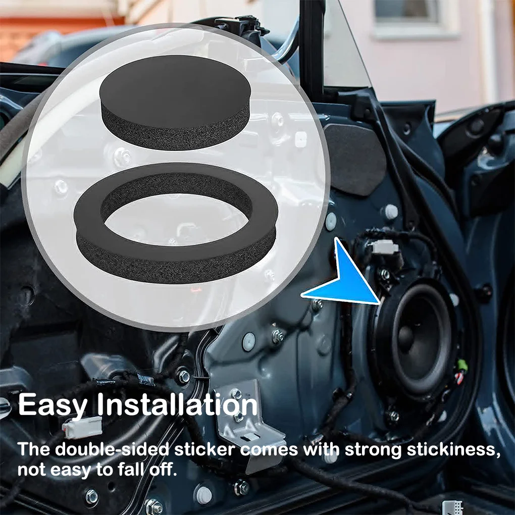 

4 Pieces Car Door Speaker Sound Deadening Rings 6 6 5 Inch Circle