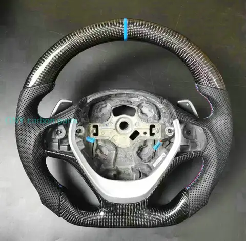 100% натуральное углеродное волокно кожаное Автомобильное рулевое колесо для BMW F30 F35 F20 F22 F32 320 328 328i 335