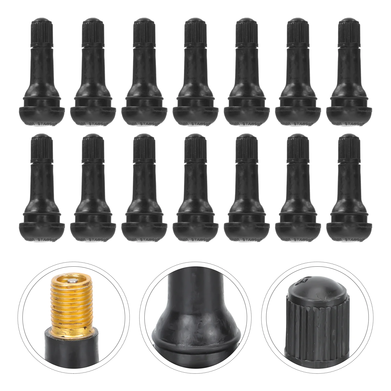 

Tire Stem Stems Tubeless Rubber Caps Tyre Snap Car Vehicle Automotive Replacement Black Tires Auto Accessories Silicone