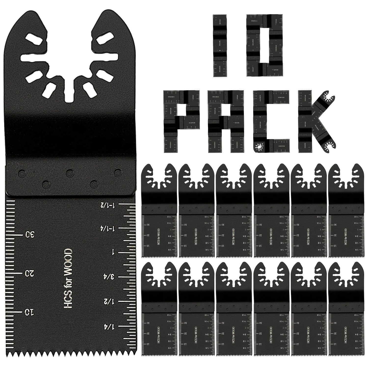 

10pcs Oscillating Saw Blade Multi-Function Saw Blade Set Universal Cutter Blade Renovator Power Tools for Wood Metal Cutting