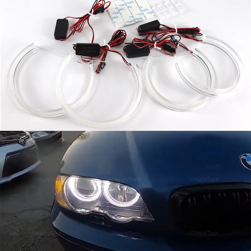 

325i 328i 318tds 318is 320i 323i 146mm+131mm 131mm*4 LED Crystal Angel Eyes Halo Rings for BMW 3 5 7 series E36 E38 E39 E46 M3