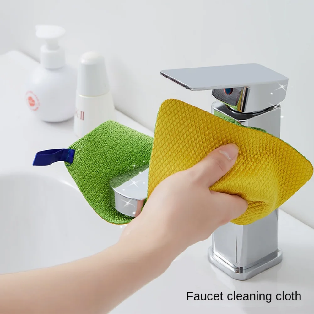 

Faucet Decontamination Cleaning Rag Double-sided Cleaning Cloth Fish Scale Fiber Wipes Dish Cloth Tableware Cleaning Tools