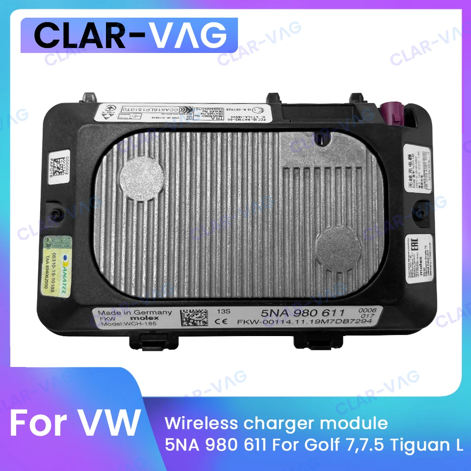 

5NA980611 5NA 980 611 B For VW Golf 7 7.5 Tiguan L Tavron 7 Passat B8 CC Wireless Charger Module with Cable