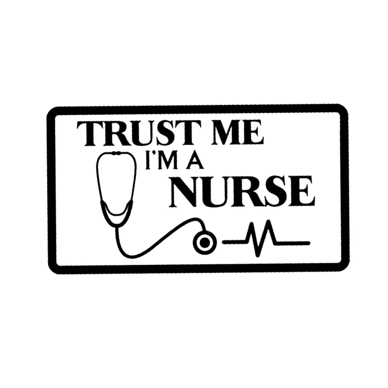 

16*9cm Trust Me, IN A Nurse Sticker car Decals Funny Window Bumper Novelty JDM Drift car stickers and decals funny