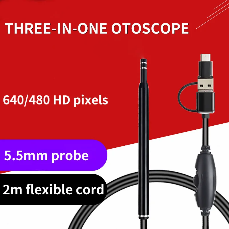 Медицинский USB-инструмент для чистки ушей, визуальный HD-монитор ...