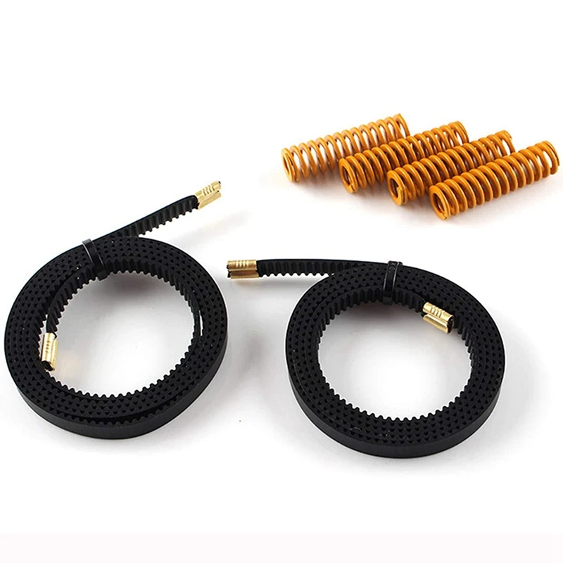 

2X Opened-Loop Timing Belt Rubber GT2 X Axis 765X6mm Y Axis 720X6mm Belt With 8Pcs Hot Bed Springs For Creality Ender 3