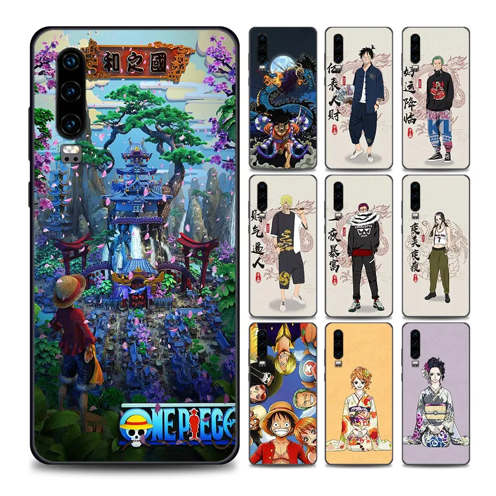 

Phone Case for Huawei P10 Lite P20 P30 P40 Lite P50 Pro Plus P Smart Z Soft Silicone Japan Anime One Piece National Tide Retro