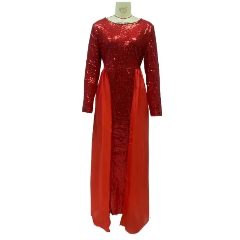 Женское мусульманское вечернее платье рыбий хвост с длинным рукавом исламская