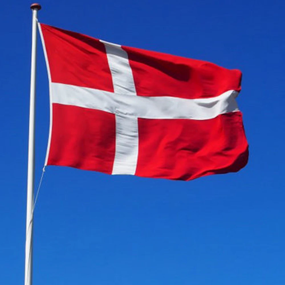 Большой флаг датской страны 3x5 футов полиэстер Дания Национальный Баннер
