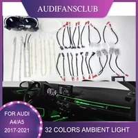 auto 32 colors for audi a4l 2017 2021 led atmosphere lamp luminous strip ambient light decorative
