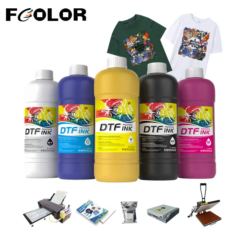 

Fcolor New Affordable 1000ML PG2009 DTF Ink for i3200 XP600 DTF Inkjet Printers Direct to Film Heat Transfer DTF Pigment Ink