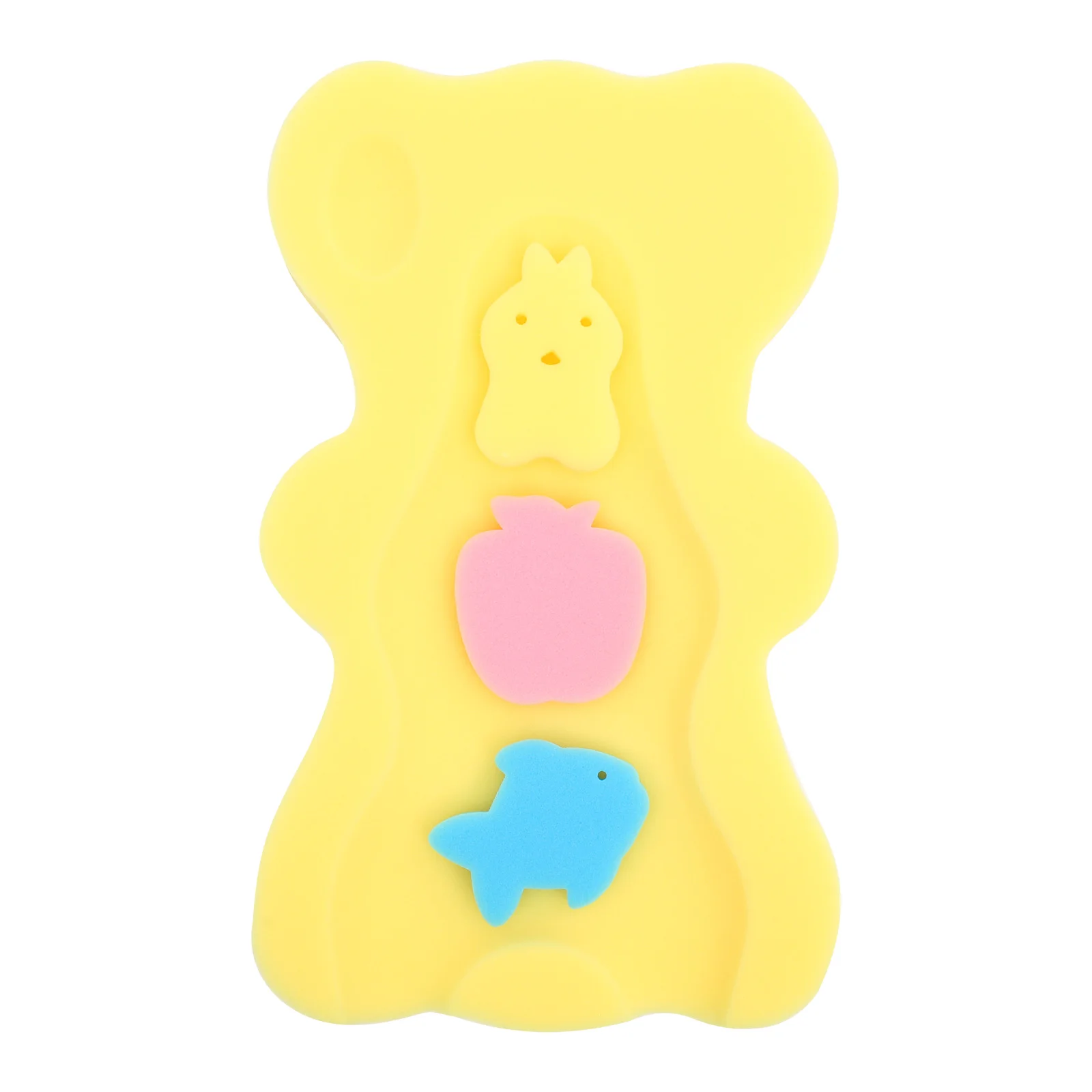 

1 Set Infant Bath Sponge Adorable Animal Shape Baby Bath Mat Newborn Comfy Sponge Pad