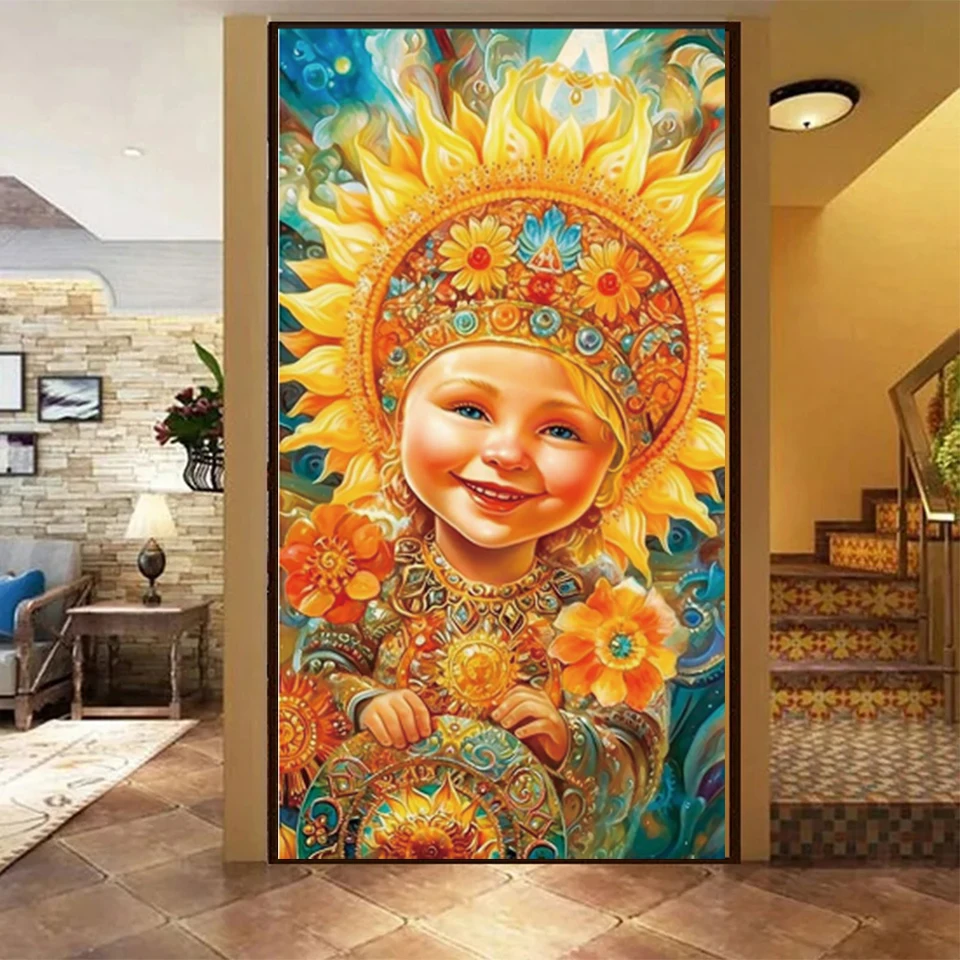 Набор для алмазной вышивки с изображением солнца детей 5DDIY Алмазная вышивка