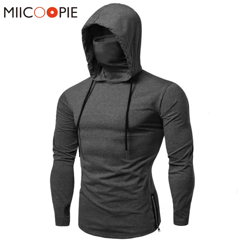 

Ninja Mask Lon Sleeved die Men Autumn Streetwear Lare Open-forked ip op Mens Sweatsirts Tops ym ded Sudaderas ombre