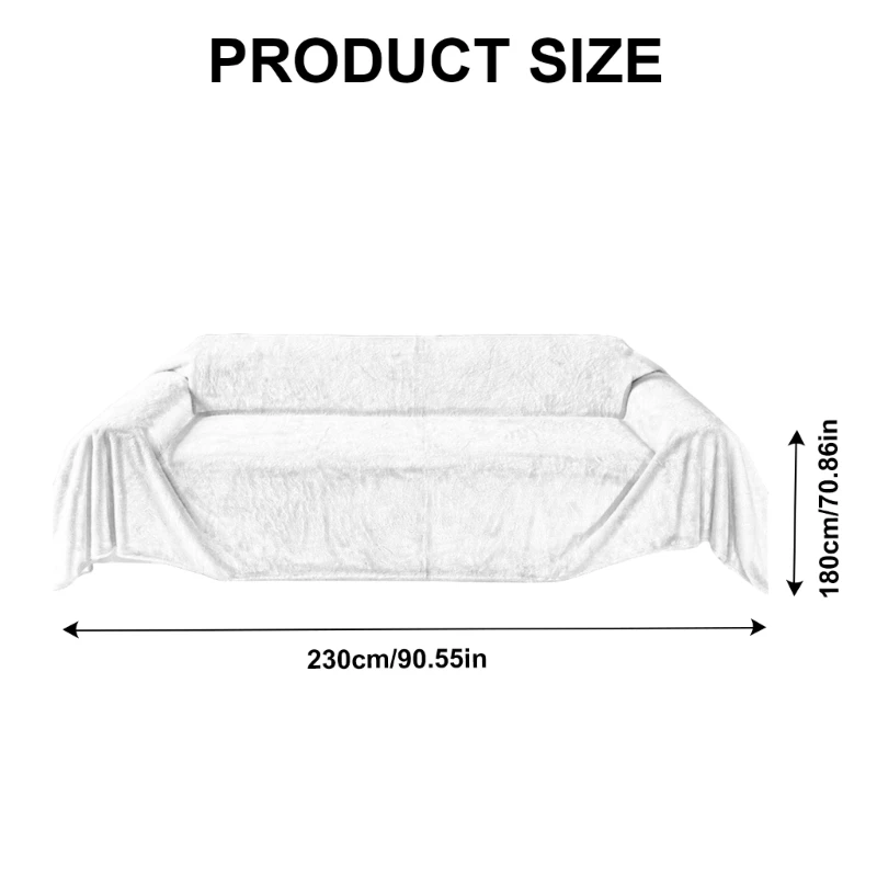 Роскошное плюшевое полотенце для дивана с чехлом домашнего офиса устойчивое к