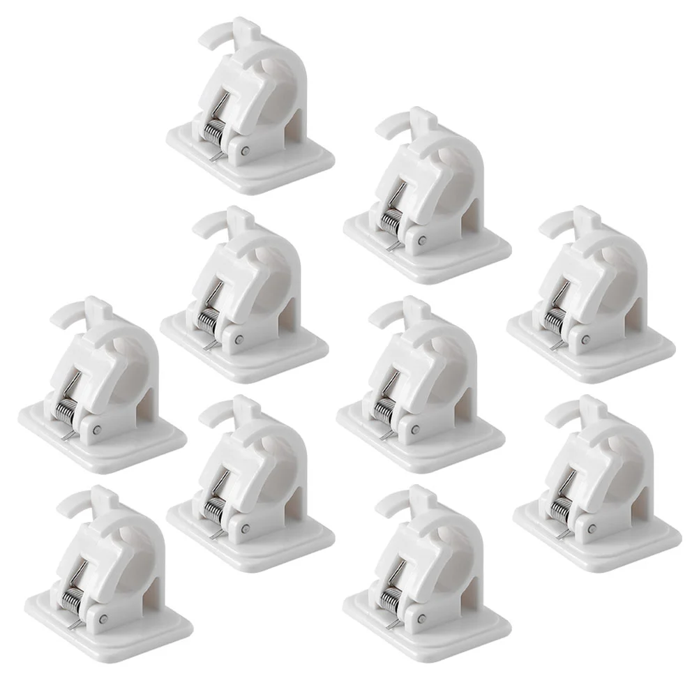 

10Pcs Bathroom Curtain Rod Holders Puch-free Towel Rod Holders for Home