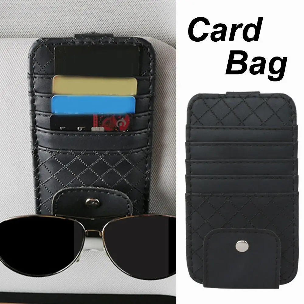

Multifunctional Sunshade Organizer Document Ticket Holder Card Clip Sun Visor Storage Bag Ticket File Sunglasses Case