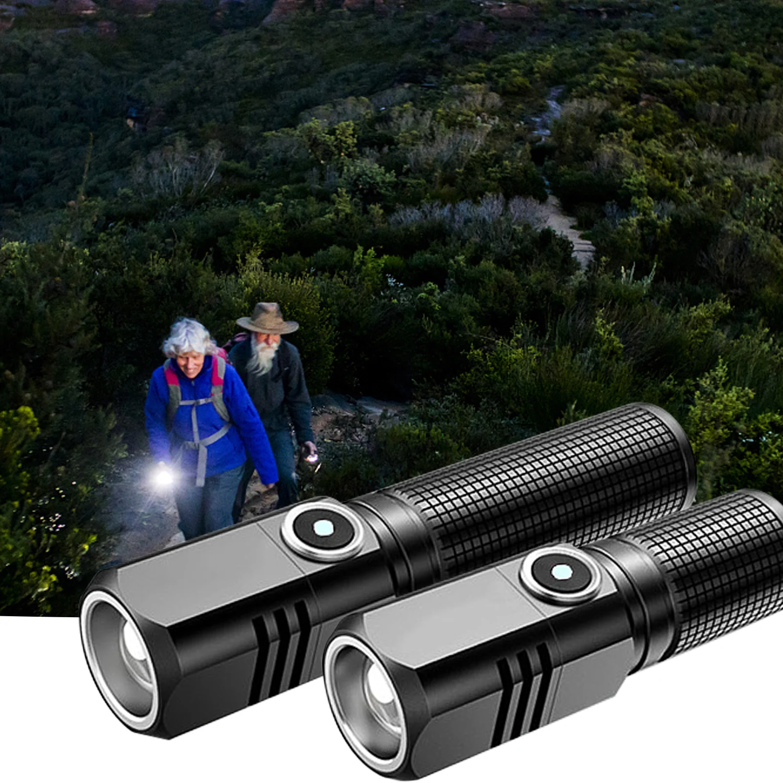 

Built-in Rechargeable Li-Ion Flashlight Slim Pocket Flashlight USB Torch Light For Camping Outdoor And Emergency