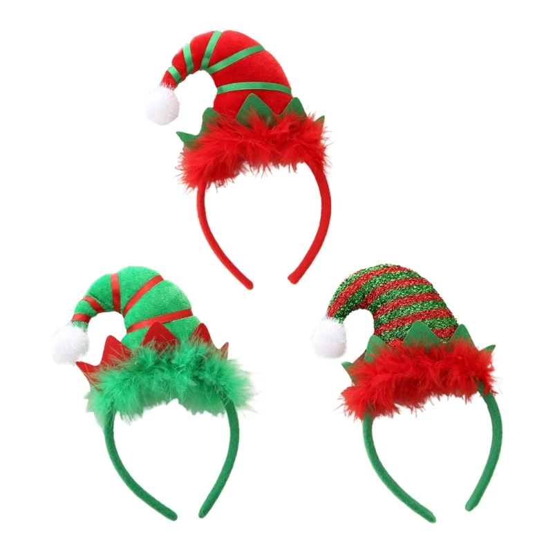 

Christmas Headband Lighted Elf Hat Headbands Hair Accessories Party Favor
