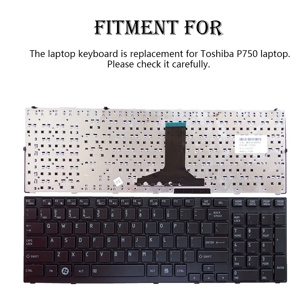 

Клавиатуры Входное оборудование компьютерные компоненты эффективная клавиатура офисные аксессуары Замена для Toshiba P750 английский США