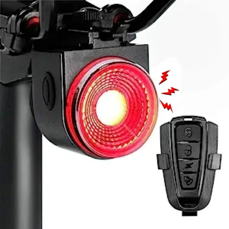 

Smart Emergency Light USB Rechargeable Wireless Anti-Theft Alarm Taillight Auto Red Led Flashing Daytime Strobe Bike Tail Light
