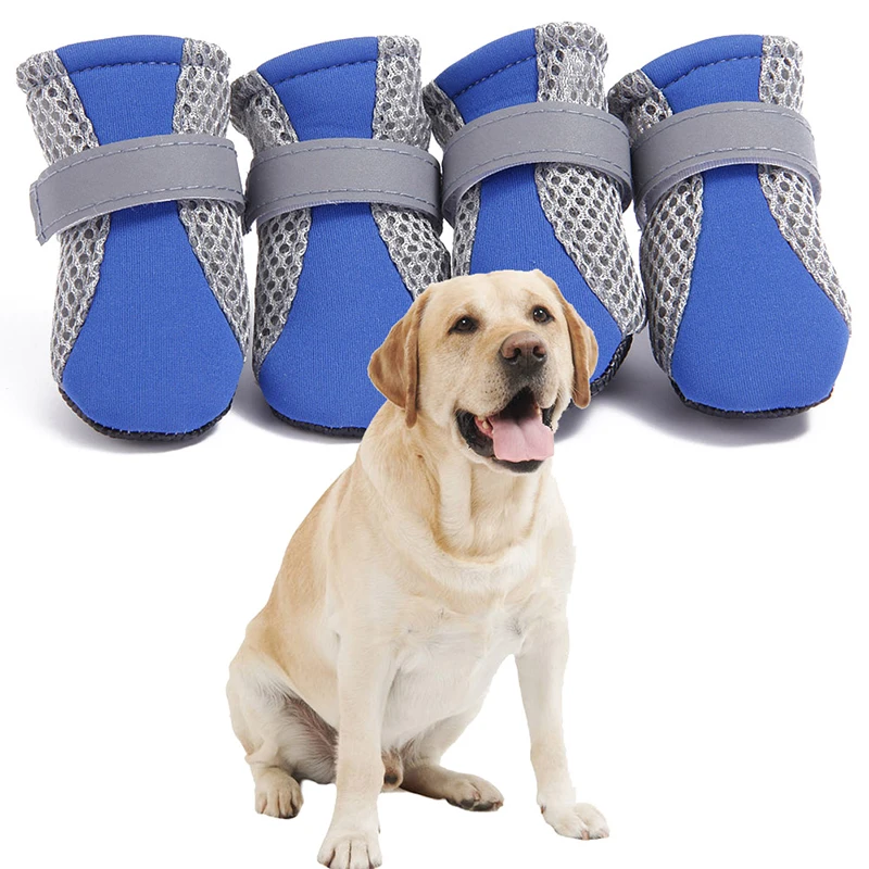 

Dog Shoes Breathable Anti Slip Pet Dog Shoes Waterproof Protective Rain Boots Sock Pet Boots Paw Protector Straps Cute Net shoes