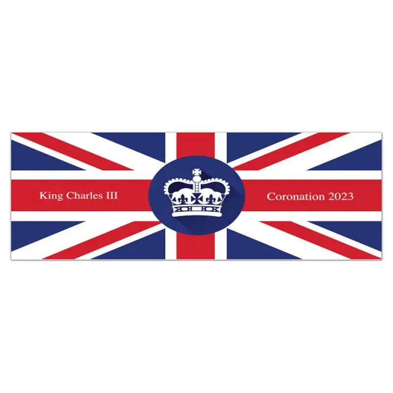 

King Charles III Banner King Charles III UK Flag 6.2 Ft United Kingdom Flag King Charles III His Majesty Honoring Flag For Walls