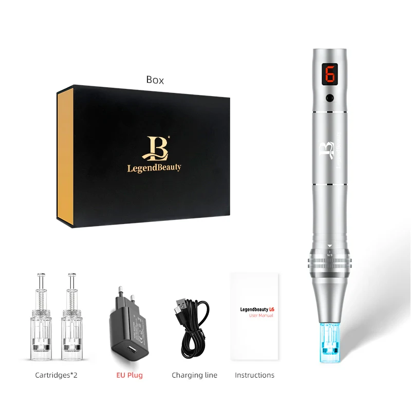 

Trendy Derma Pen Microneedling Therapy Skin Care Tools Acne Scar Removal Length Adjustable Ultima Derma Pen L6
