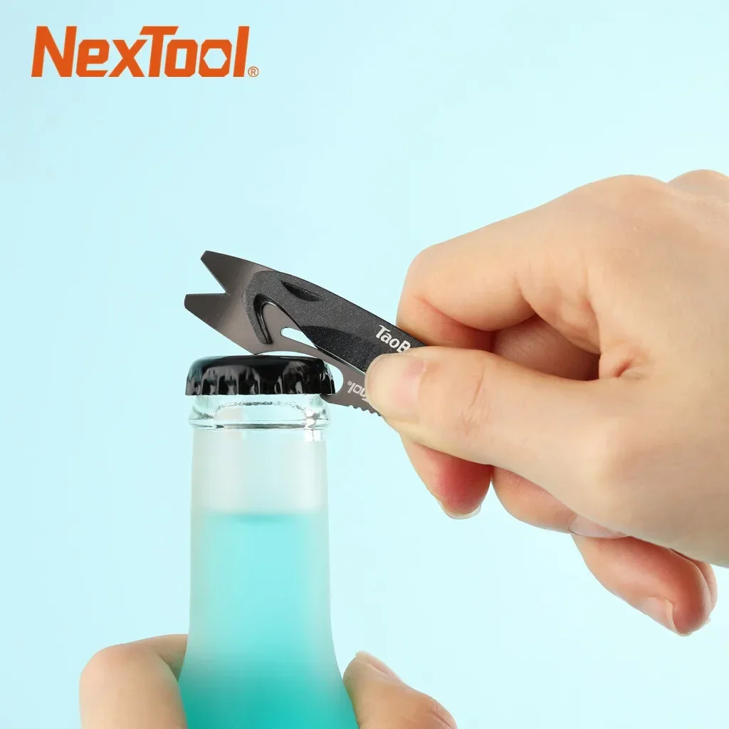 Фото NexTool TaoBar Многофункциональный открывалка для коробок, резак для шнура, мини-спасательный нож, брелок, многофункциональный инструмент, креативные инструменты EDC №5