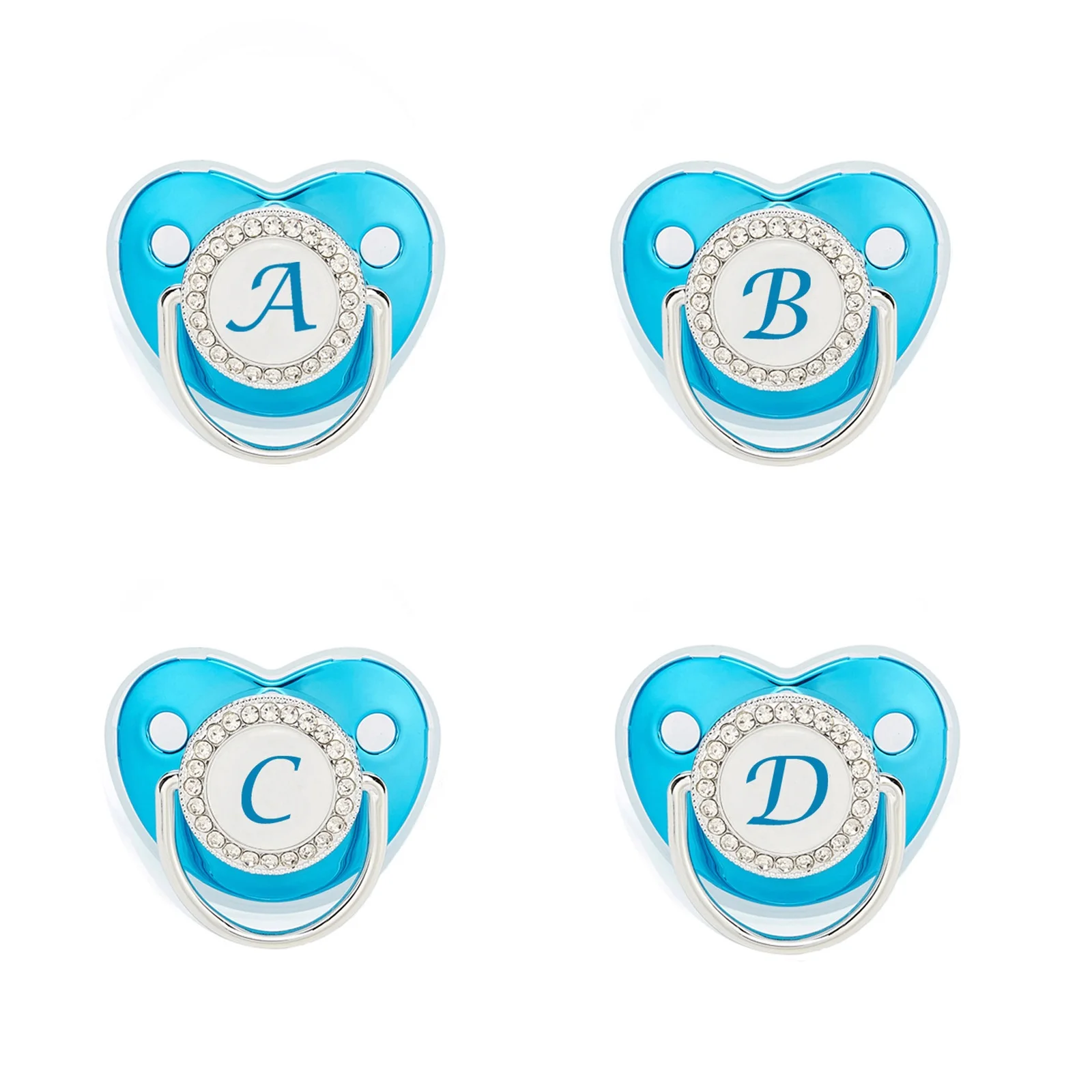 

NEW 26 Name Initial Letters Silicone Newborn Kids Baby Orthodontic Dummy Pacifier Teat Nipple Soother Baby Pacifier Holder