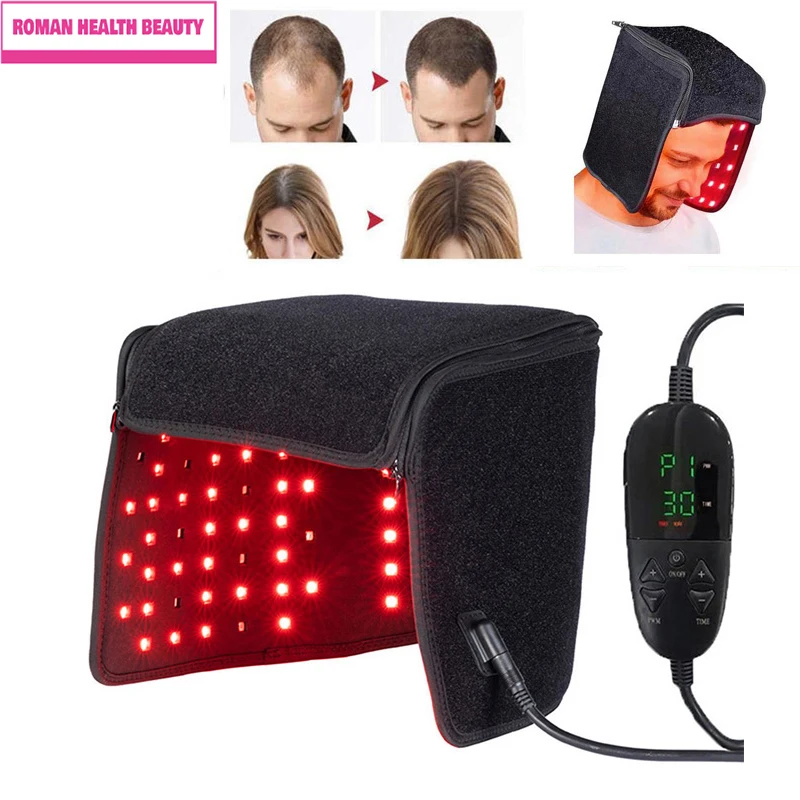 LED Red Light Infrared Hair Helmet Hair Growth Hat Red & Infrared Light Therapy Device For Hair Loss Treatment Relieve Headache