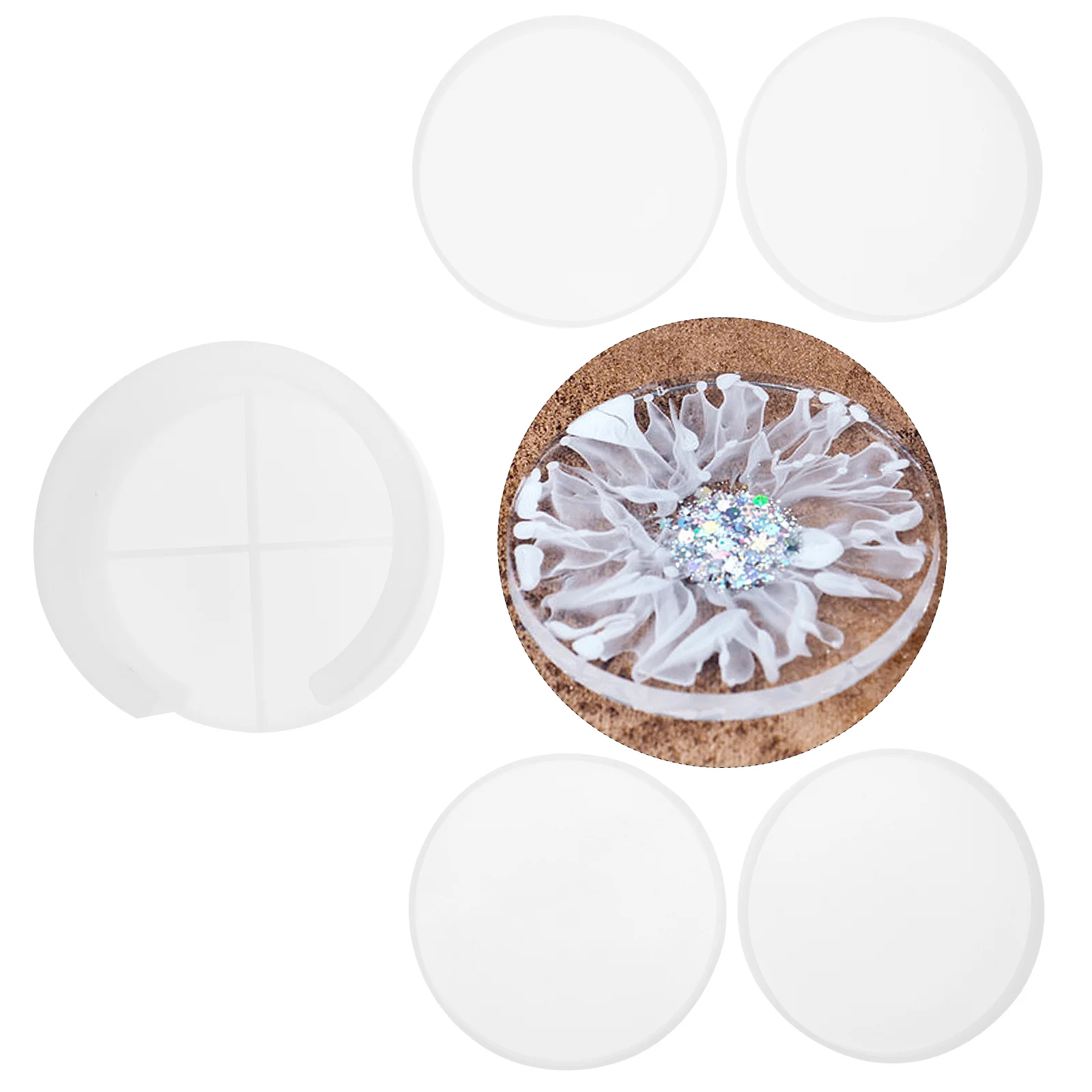

Coaster Molds Resin Mold Silicone Epoxy Diy Casting Holder Moldes De Silicona Para Resinacoasters