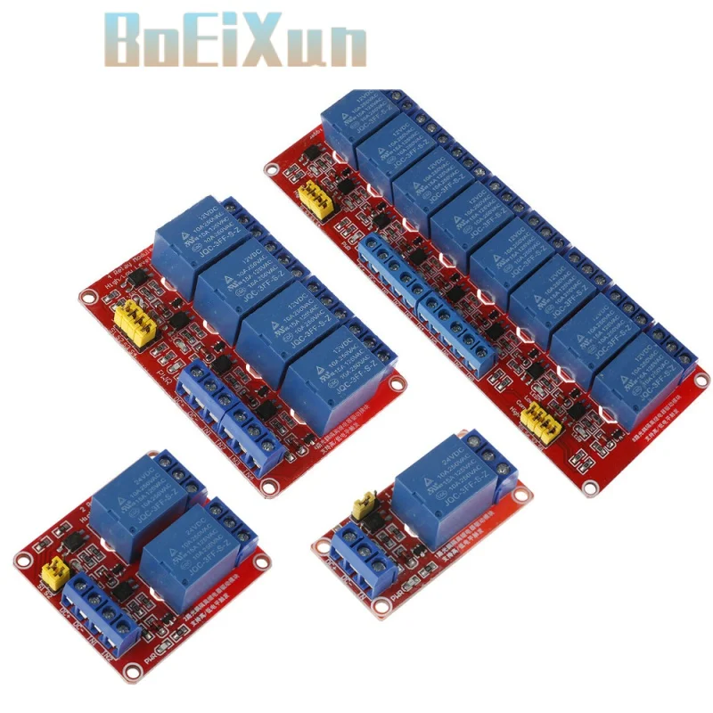 

1 2 4 8 Channel DC 24V Relay Module with Optocoupler High and Low Level Trigger Expansion Board For arduino 24 V Relays Board