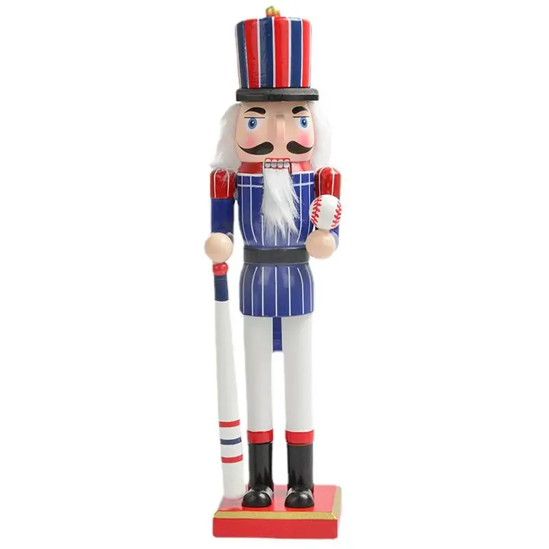 

Бейсбольный гайковерт, Рождественский Декор, классический деревянный бейсбольный гайковерт 38 см, Рождественский Настольный защитный Деко...