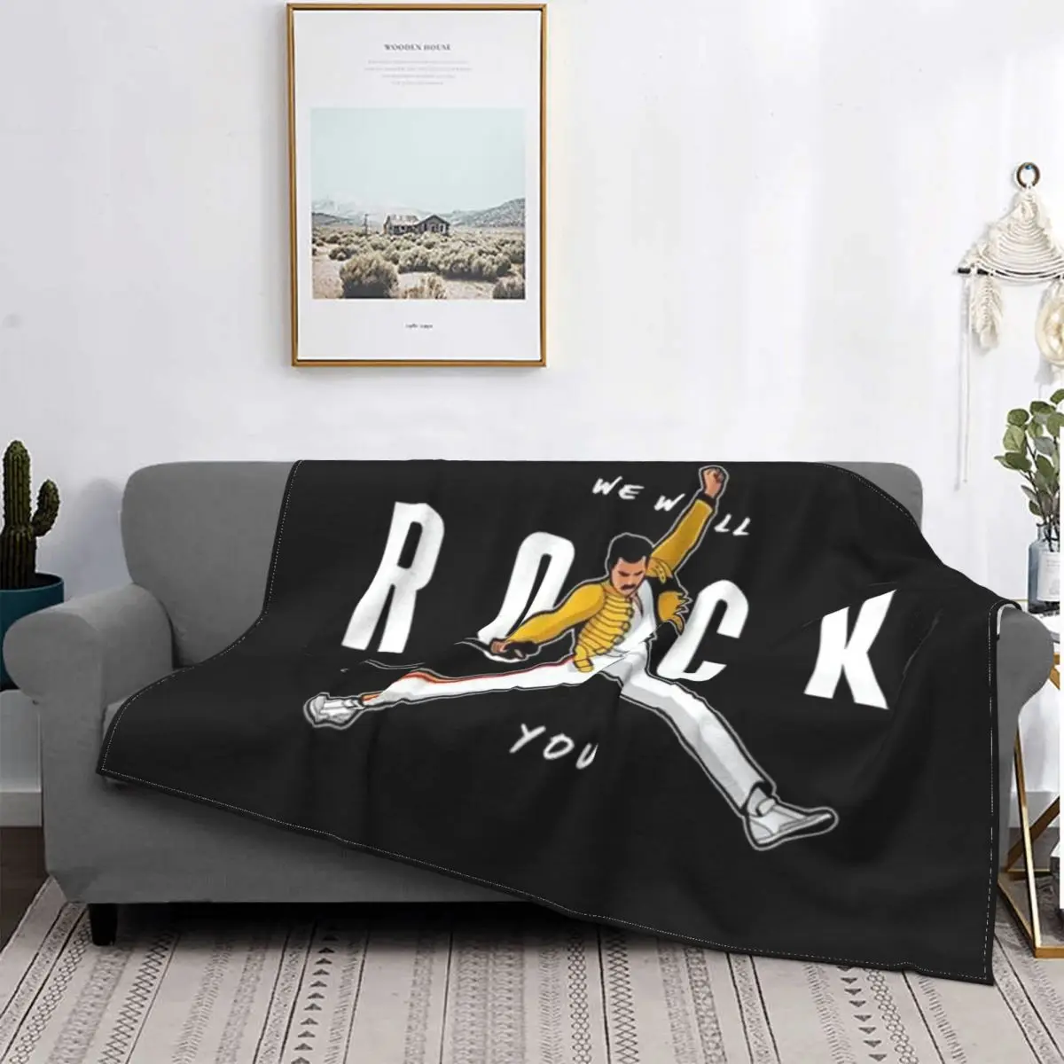 

Mercury Freddie Logo Blanket Warm Fleece Soft Flannel Throw Blankets for Bed Couch Travel Autumn