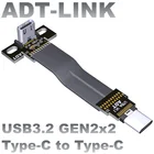 Новинка, переходник USB3.2 GEN2x2 с Type C на Type C, 20Gbps, внутренний USB 3. 0 FPC ленточный плоский кабель, вверхвниз, угловой подъемник
