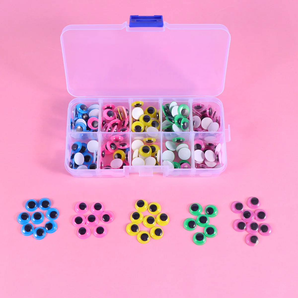 

200Pcs Mobile Wobbly Eyes with Storage Box for Crafts