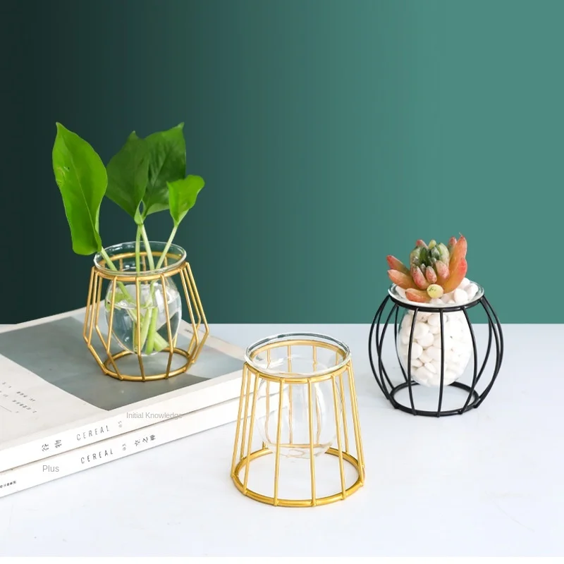 

Light luxury home creative hydroponic Vase Decoration office desktop green pineapple hydroponic plant container table decoration