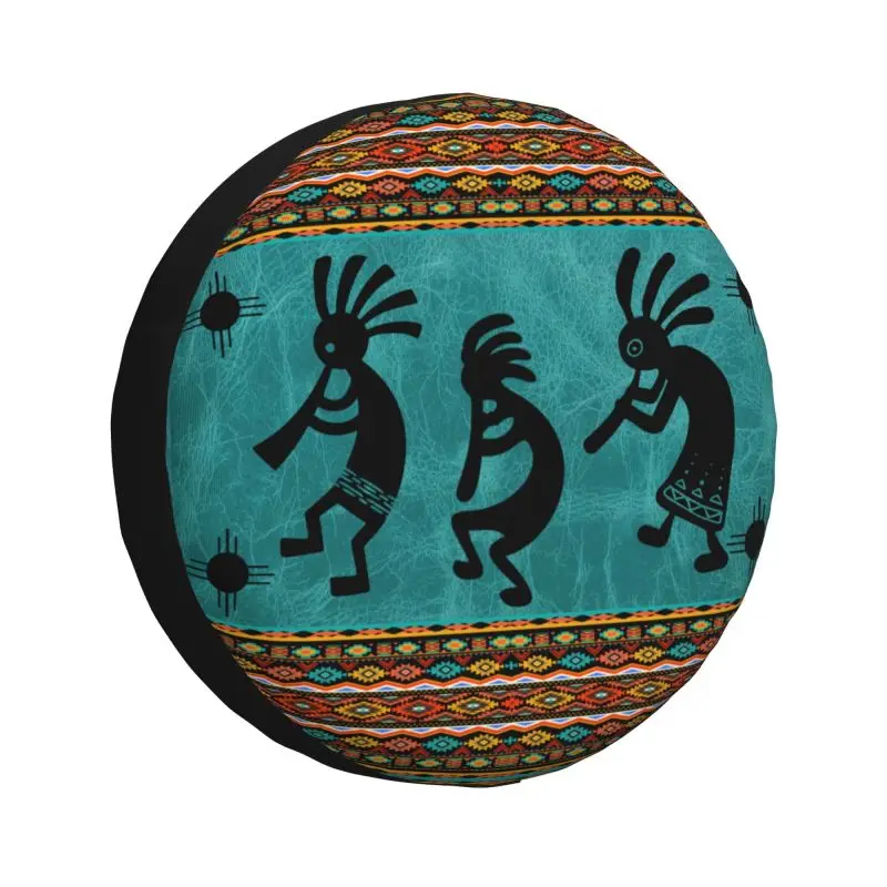 Пользовательский чехол для запасного колеса Southwest Tribal Native American Kokopelli Jeep Grand Cherokee 4WD