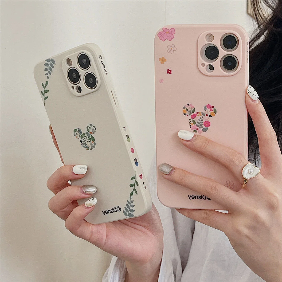 

2022 Small Fresh Mickey Minnie Phone Cases For iPhone 13 12 11 Pro Max XR XS MAX 8 X 7 2022 Painted Fashion Anti-drop Soft Shell