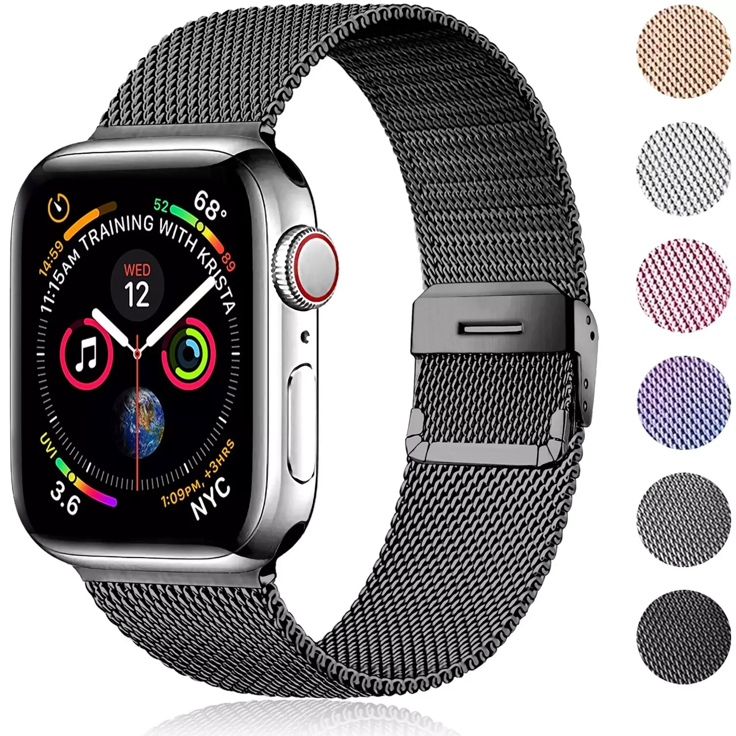 

Strap For Watch Band 44mm 40mm 45mm 41mm 38mm 42mm 44 45 mm Loop Metal correa bracelet iWatch 3 4 5 6 se 7 band