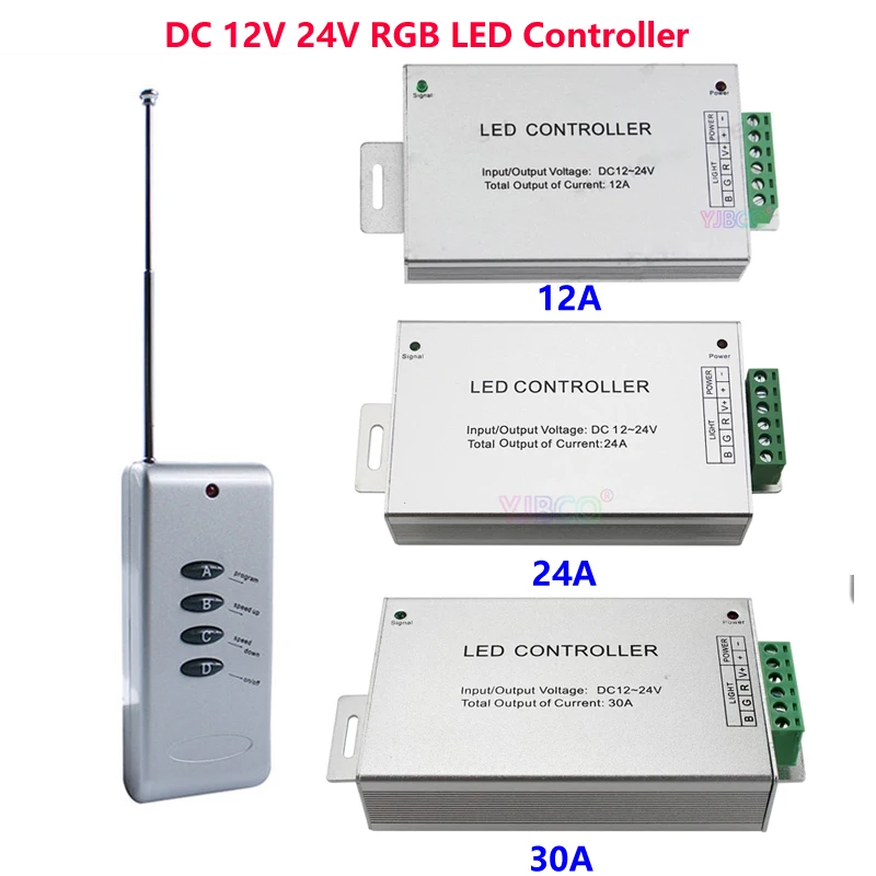 4-кнопочный беспроводной RGB контроллер для светодиодных лент 12 В 24 постоянного