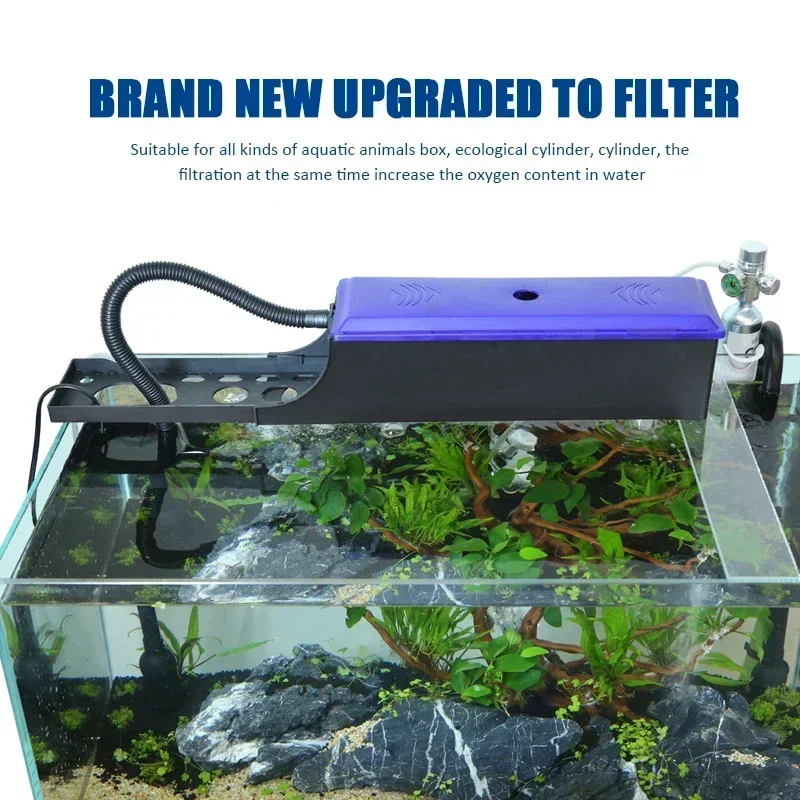 Fish Tank Filter 220-240V 12W Upper Drip Box Aquarium Silent Circulation Pump External