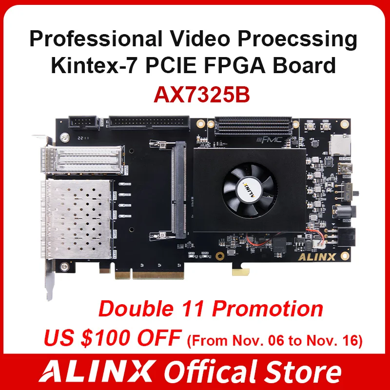 ALINX AX7325B: XILINX Kintex-7 K7 XC7K325 PCIE Accelerator Card FPGA Board
